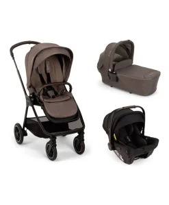 Nuna TRIV Next Urbn Pushchair Bundle with PIPA Urbn Car Seat & LYTL Carrycot – Chestnut