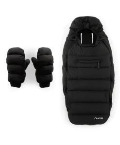 Nuna Winter Strolller Footmuff Set with Gloves & Bag - Caviar
