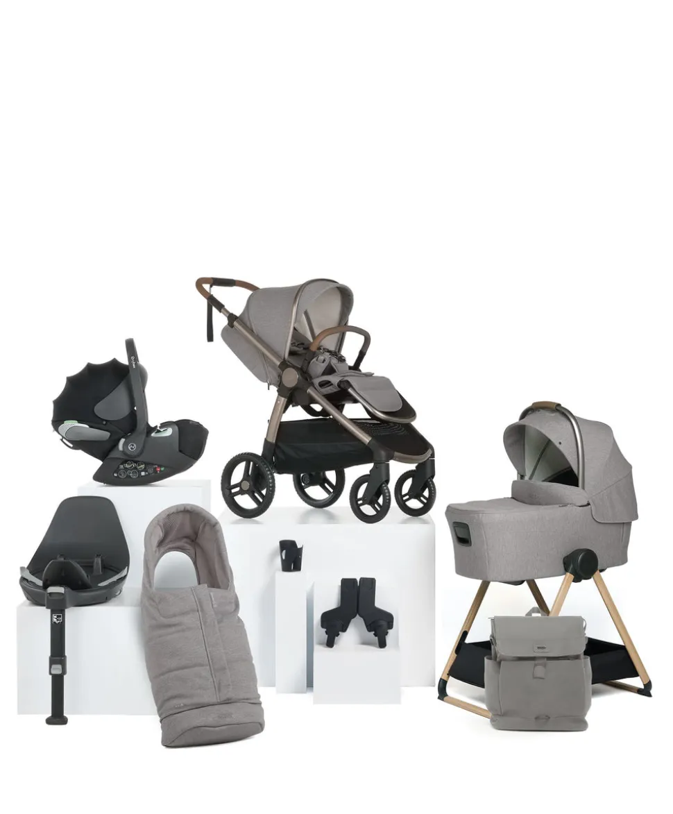 Ocarro 2 Complete Pushchair Bundle with Cybex Cloud T i-Size Rotating Baby Car Seat & Base (9 Pieces) - Heritage