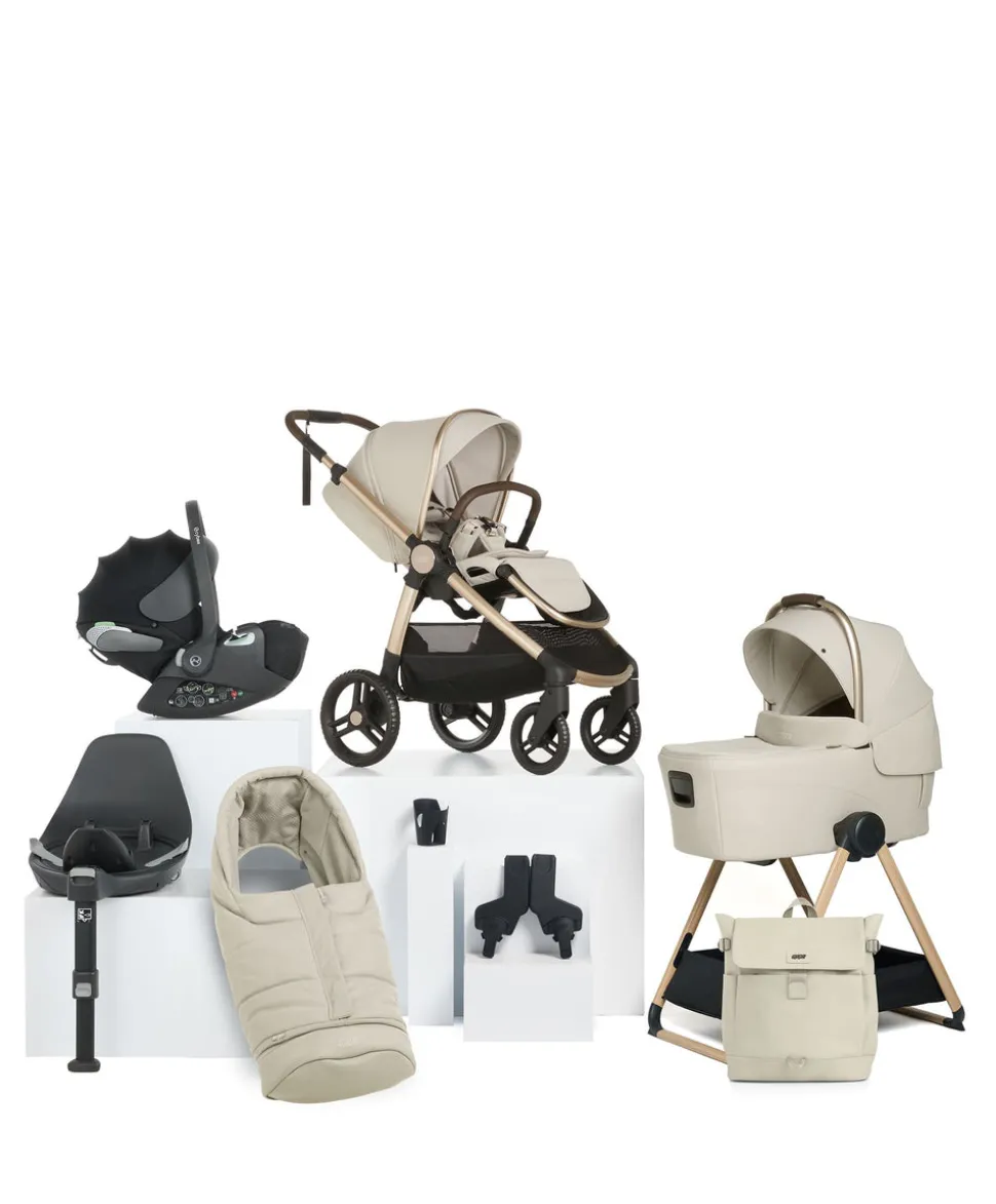 Ocarro 2 Complete Pushchair Bundle with Cybex Cloud T i-Size + Baby Car Seat (9 Pieces) - Shell