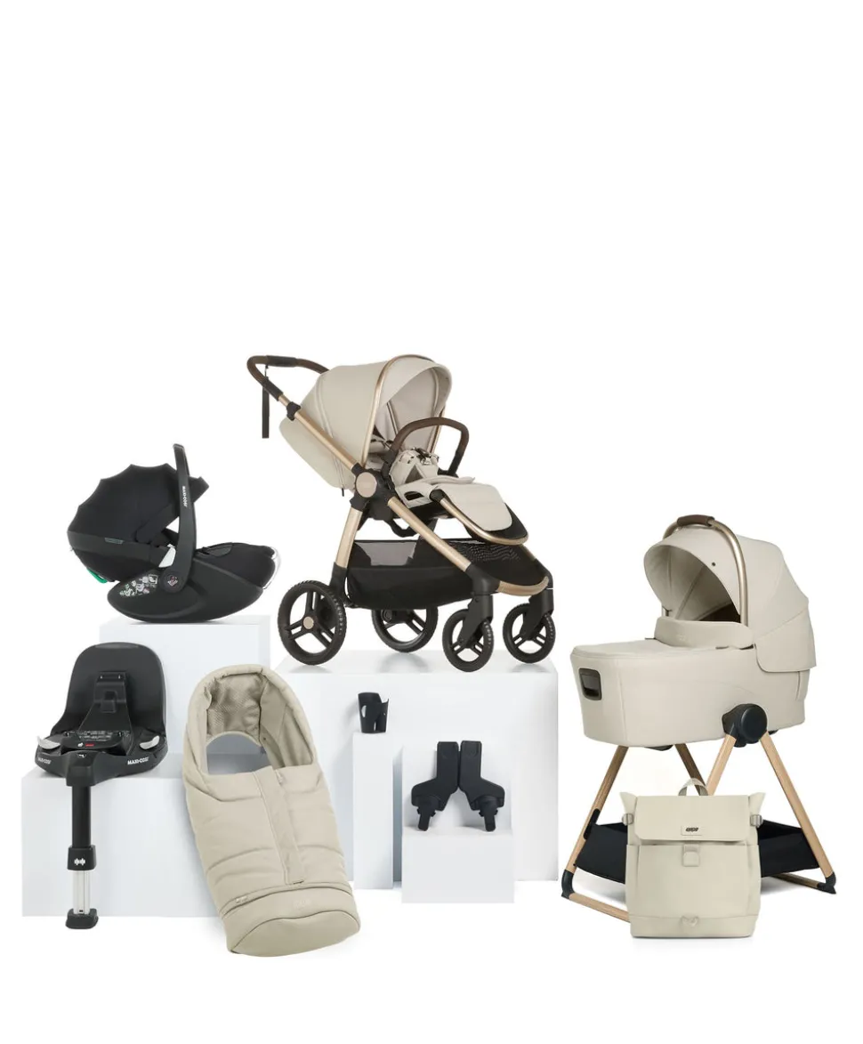 Ocarro 2 Complete Pushchair Bundle with Maxi-Cosi Pebble 360 Pro² Car Seat & Base (9 Pieces) - Shell