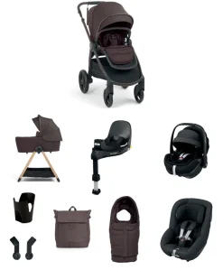 Ocarro 2 Pushchair Baby to Toddler Travel Bundle with Maxi-Cosi Pebble 360 Pro2 & Pearl 360 Pro (10 Pieces) - Americano