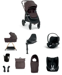 Ocarro 2 Pushchair Baby to Toddler Travel Bundle with Cybex Cloud T & Cybex Sirona T (10 Pieces) - Americano