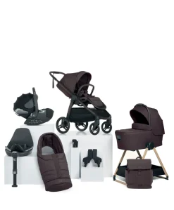 Ocarro 2 Pushchair Bundle with Cybex Cloud T Car Seat & Base (9 Pieces) - Americano