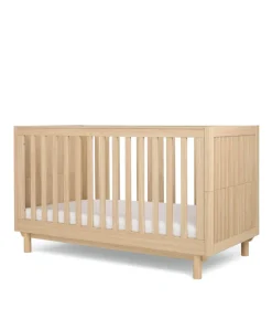 Oska Cotbed & Essential Airflow Pocket Spring Cotbed Mattress Bundle - Oak