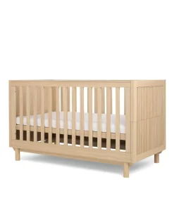 Oska Cotbed & Premium Pocket Spring Cotbed Mattress Bundle - Oak