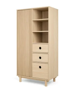 Oska Nursery Bundle With Lua Bedside Crib (6 Pieces) - Oak