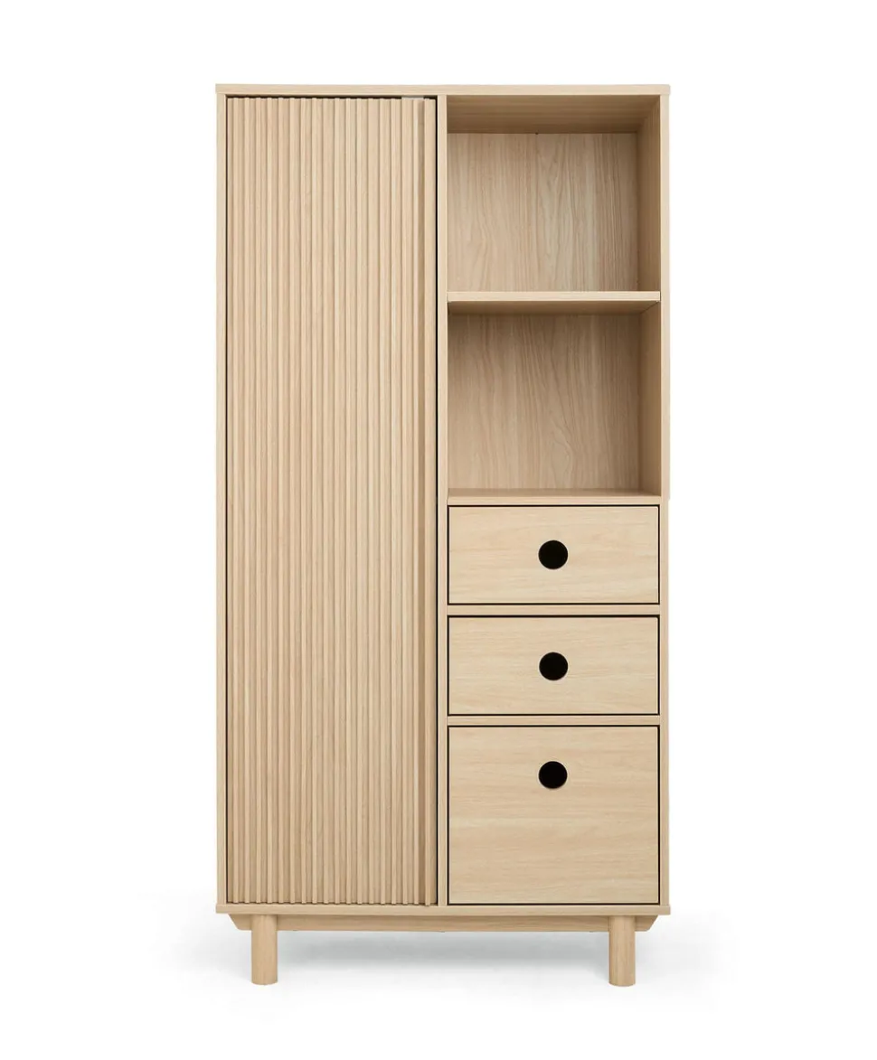 Oska 3 Piece Cotbed Range With Wide Dresser Changer & Wardrobe - Oak