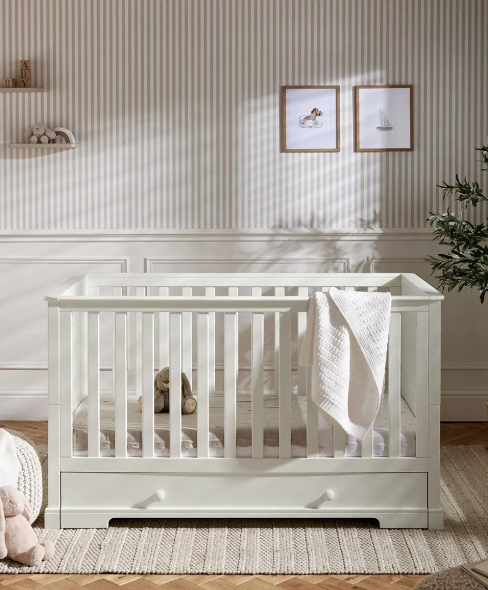Oxford Cotbed & Essential Airflow Pocket Spring Mattress Bunlde - Off-White