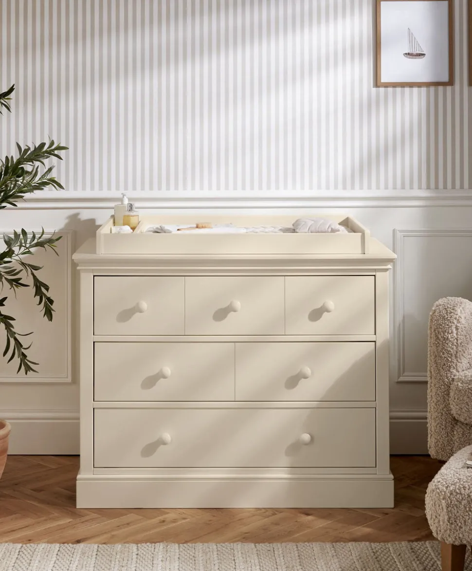 Oxford 3 Drawer Dresser & Baby Changing Unit - Cashmere