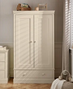 Oxford 3 Piece Cotbed Range with Dresser Changer & Wardrobe - Cashmere
