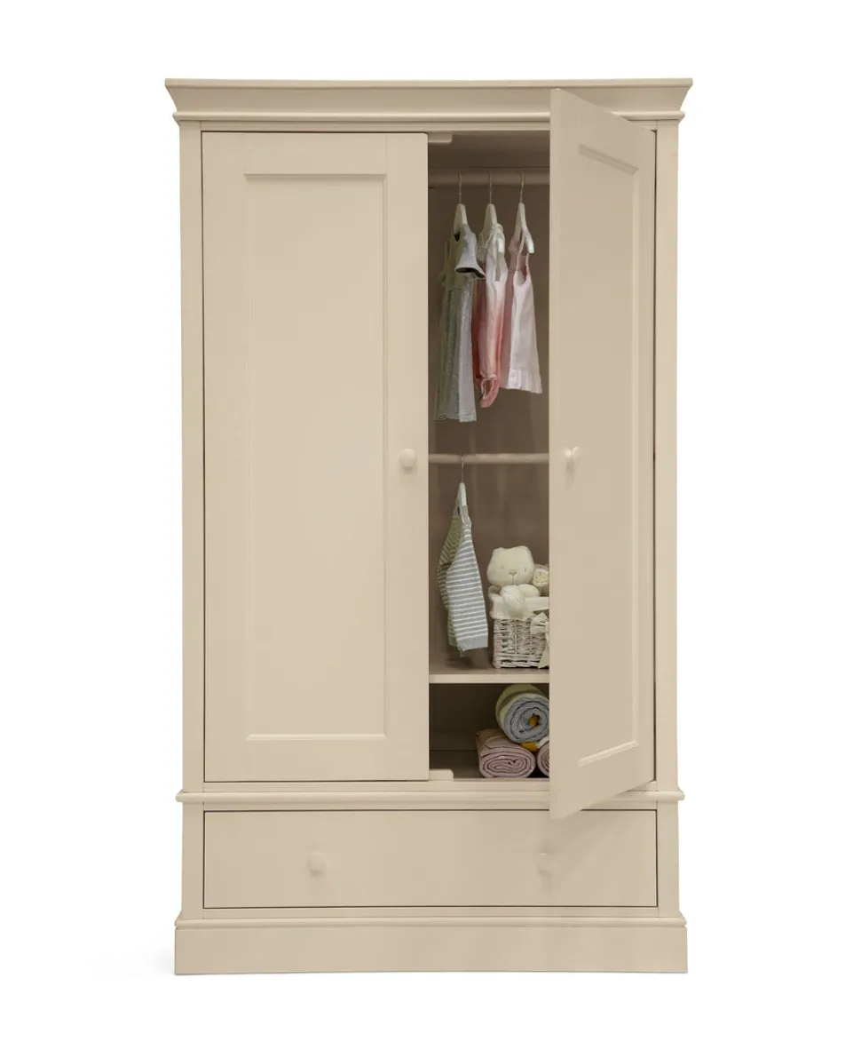 Oxford 3 Piece Cotbed Range with Dresser Changer & Wardrobe - Cashmere