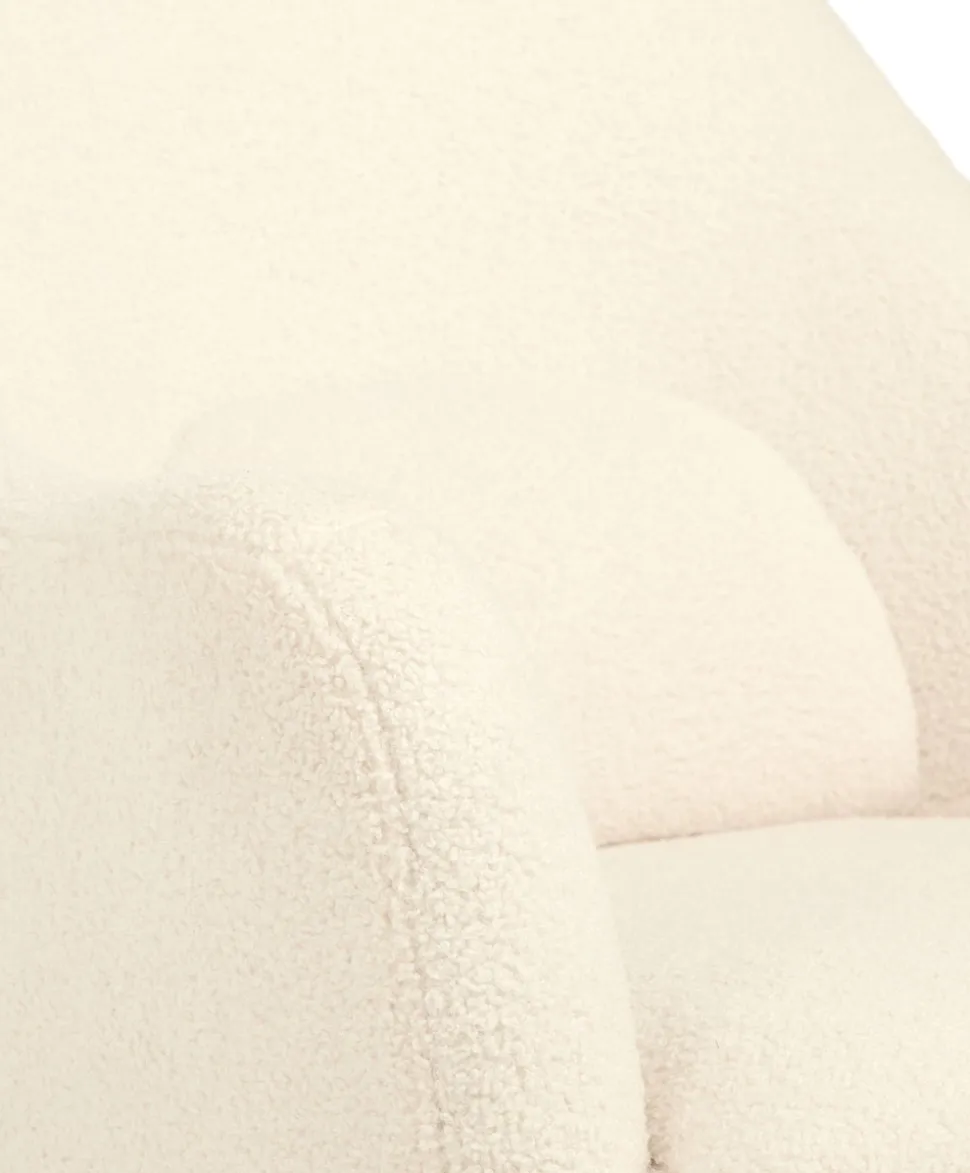 Penrose Nursing Chair & Stool - Off White Boucle