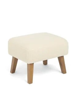 Penrose Nursing Chair & Stool - Off White Boucle
