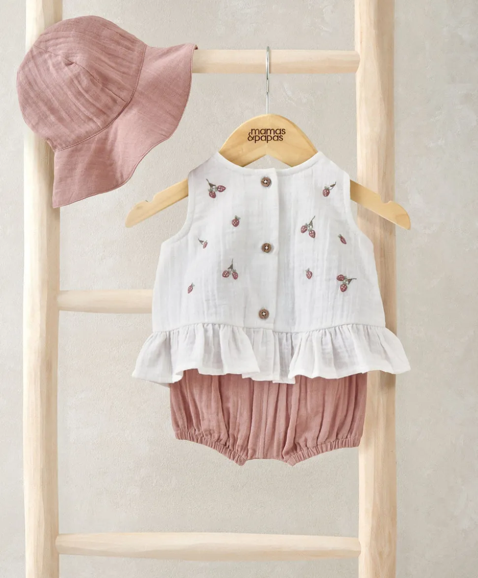 Peony Bloomers, Swing Top & Hat Outfit Set