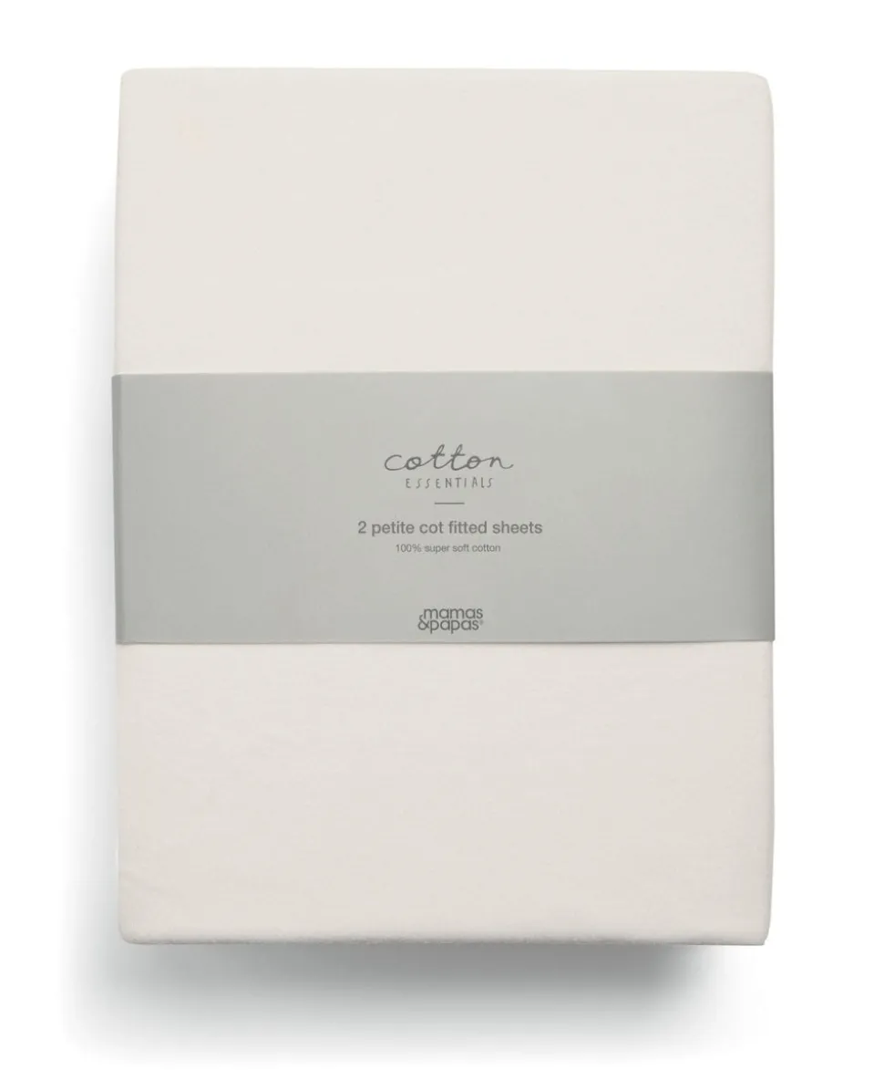 Petite Cot Fitted Sheets (2 Pack) – Cream