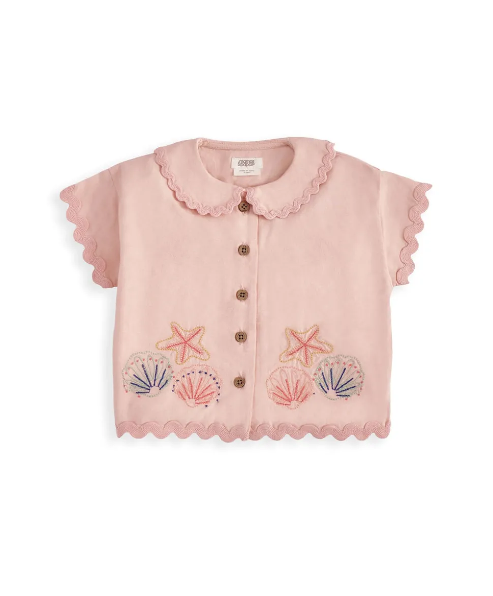 Pink Resort Shirt & Shorts Outfit Set
