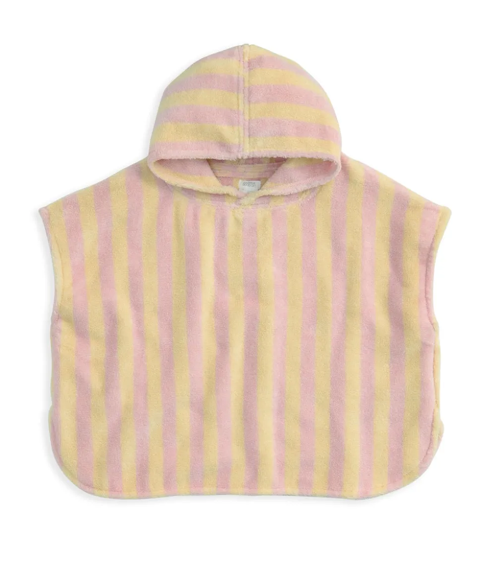 Pink Stripped Poncho Towel