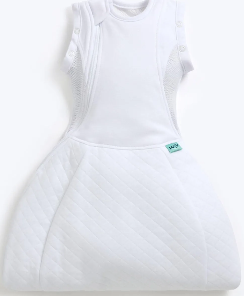 Purflo Swaddle to Sleepbag 0-4 Months (2.5 Tog) - White