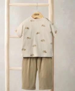 Rhino Ribbed T-Shirt & Trousers Outfit Set
