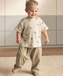 Rhino Ribbed T-Shirt & Trousers Outfit Set