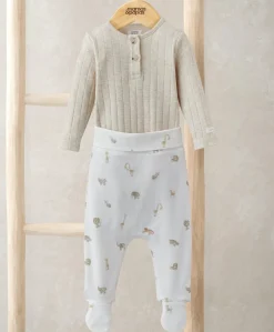 Ribbed Safari Bodysuit & Leggings Set