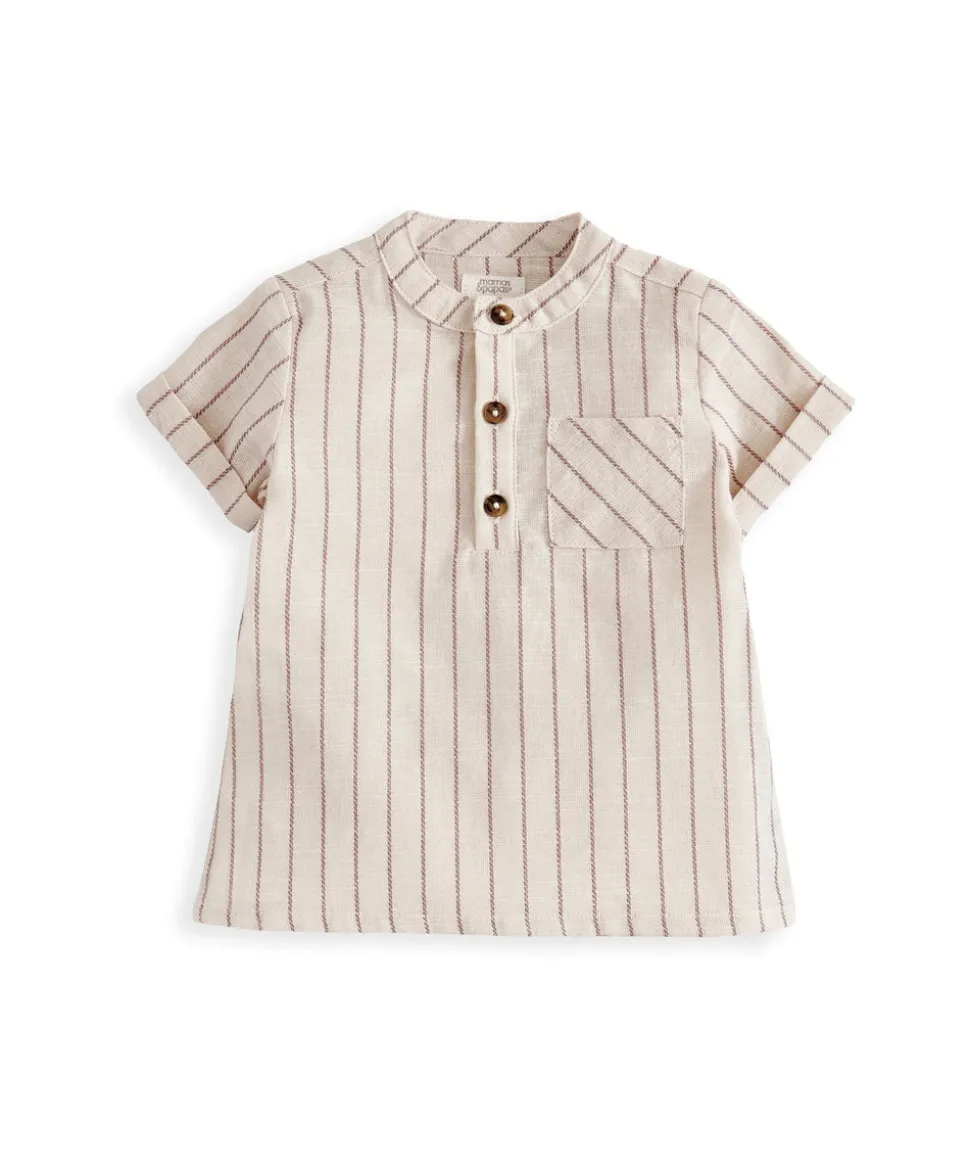 Rust Shirt & Shorts Outfit Set