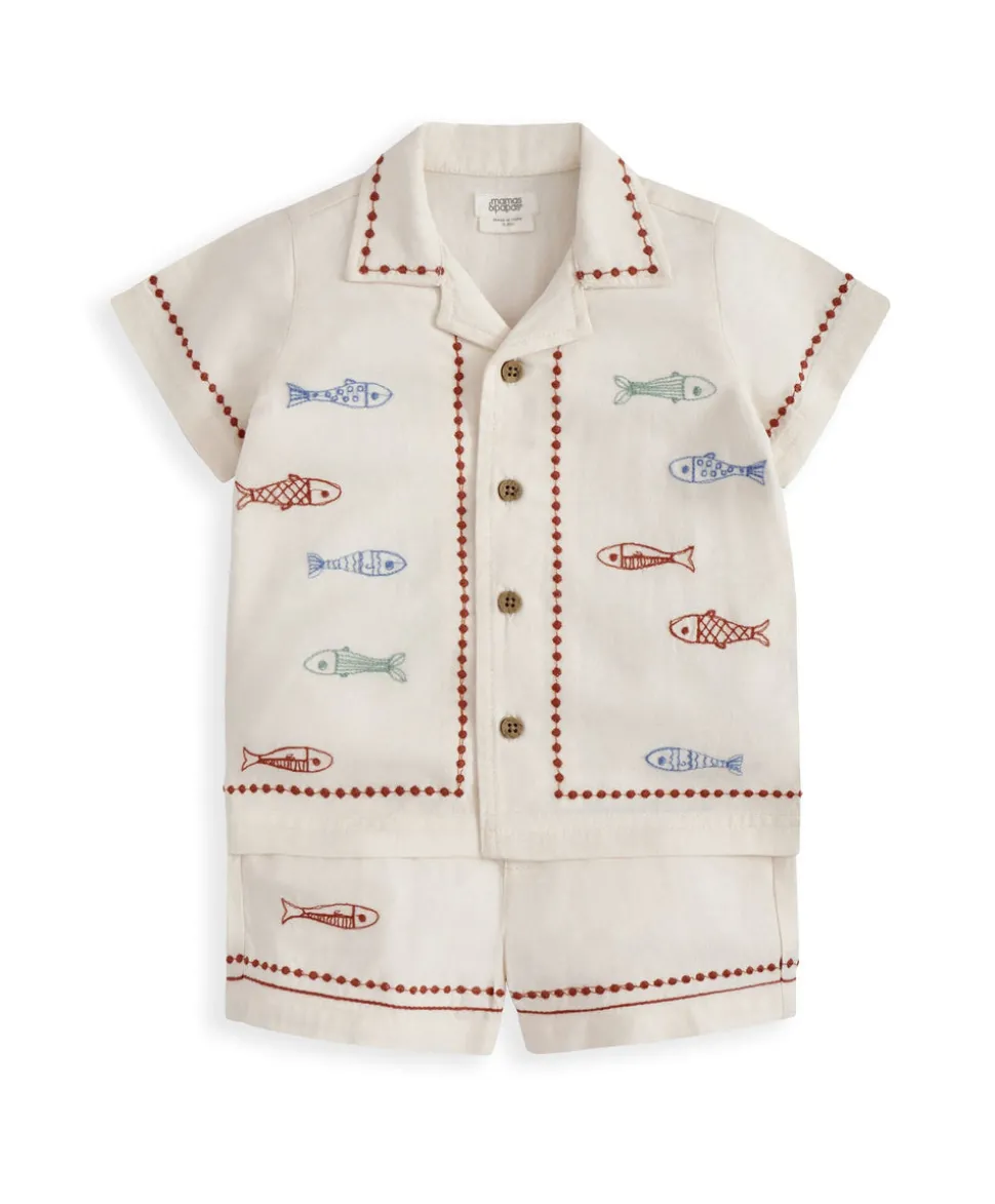 Sardine Linen Top & Shorts Set