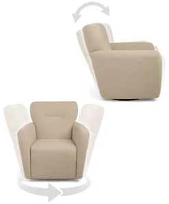 Settle Swivel Nursing Chair - Oatmeal Boucle