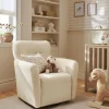 Settle Swivel Nursing Chair - Off White Boucle
