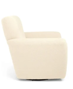 Settle Swivel Nursing Chair - Off White Boucle