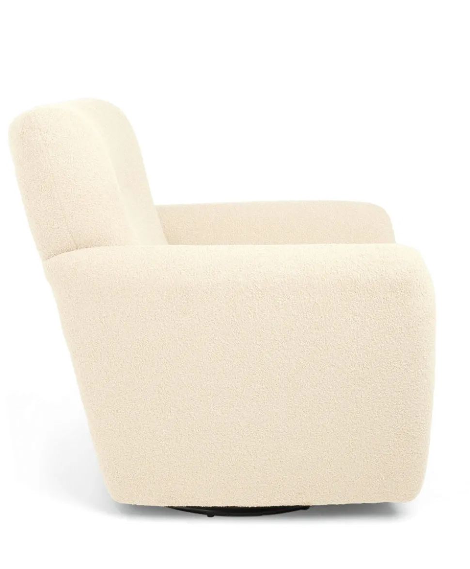 Settle Swivel Nursing Chair - Off White Boucle