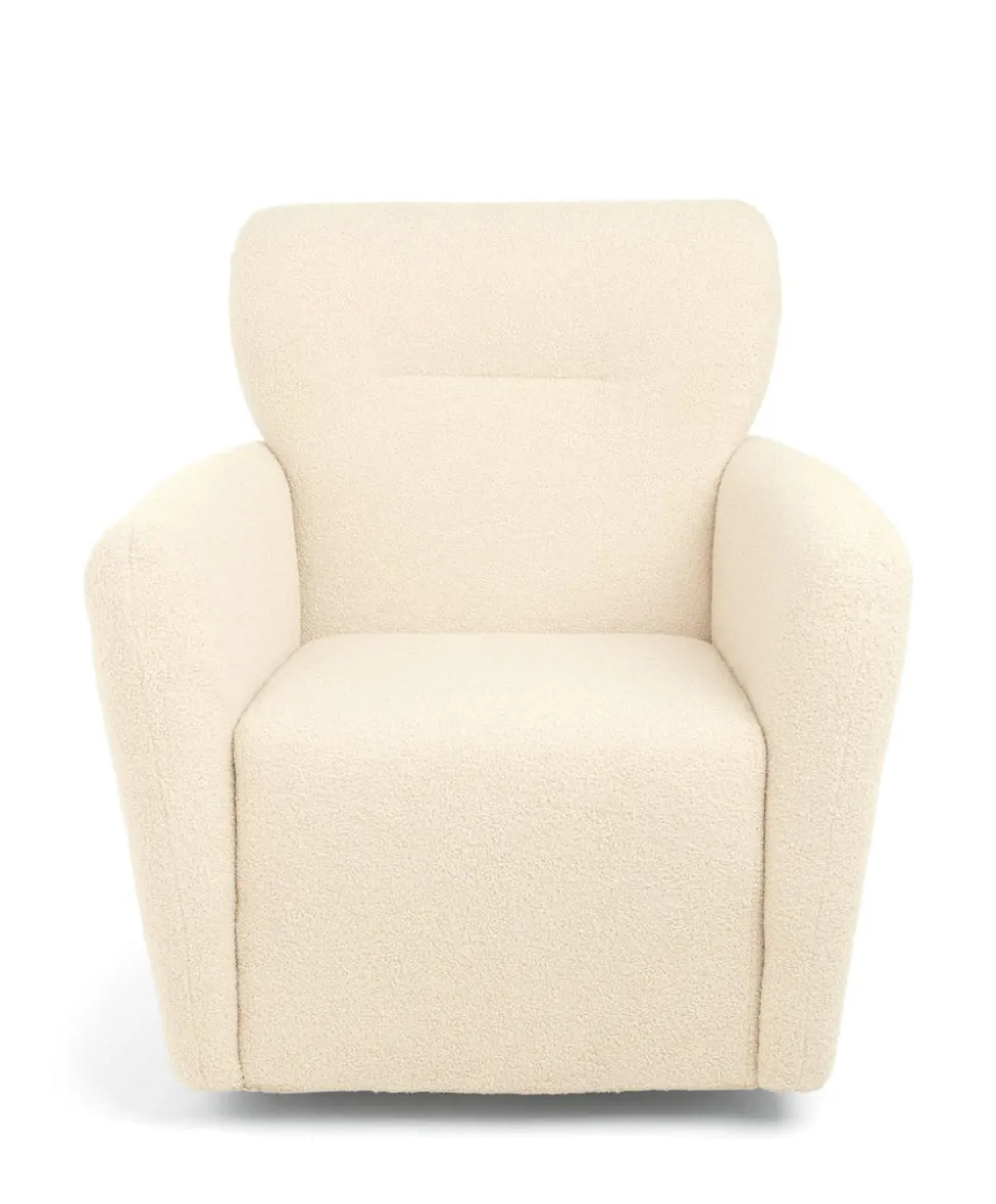 Settle Swivel Nursing Chair - Off White Boucle