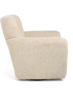Settle Swivel Nursing Chair & Stool - Biscuit Teddy