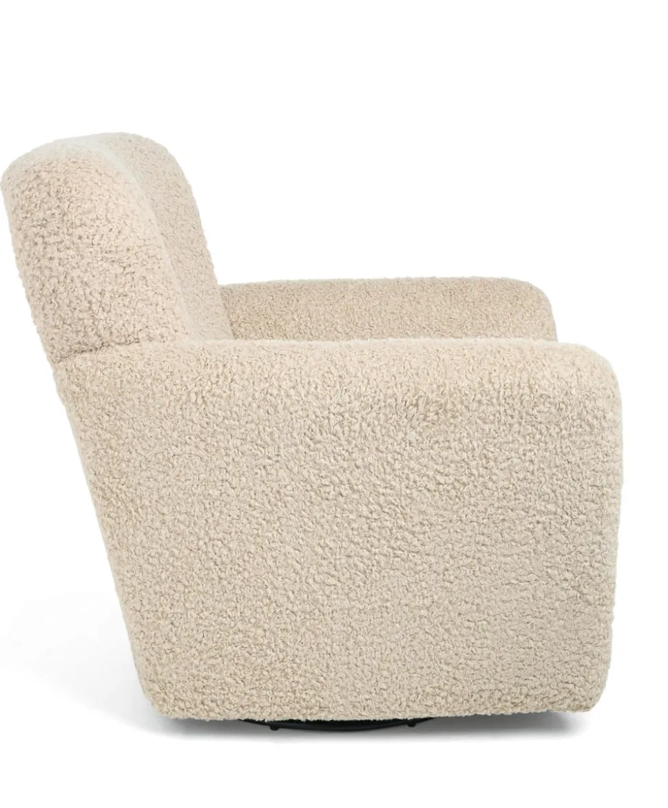 Settle Swivel Nursing Chair & Stool - Biscuit Teddy