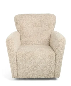 Settle Swivel Nursing Chair & Stool - Biscuit Teddy