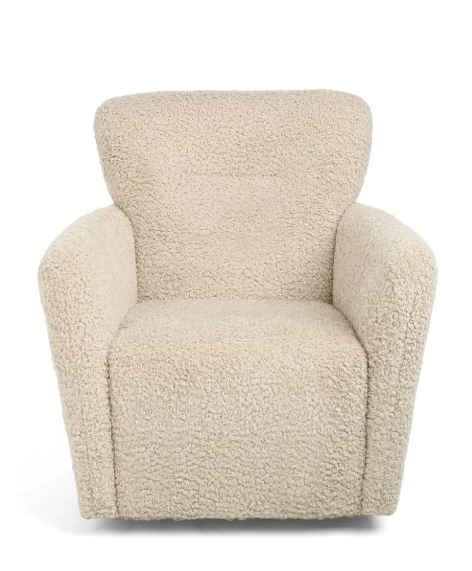 Settle Swivel Nursing Chair & Stool - Biscuit Teddy