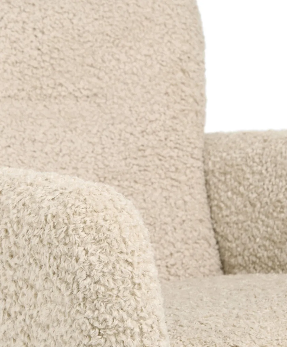 Settle Swivel Nursing Chair & Stool - Biscuit Teddy