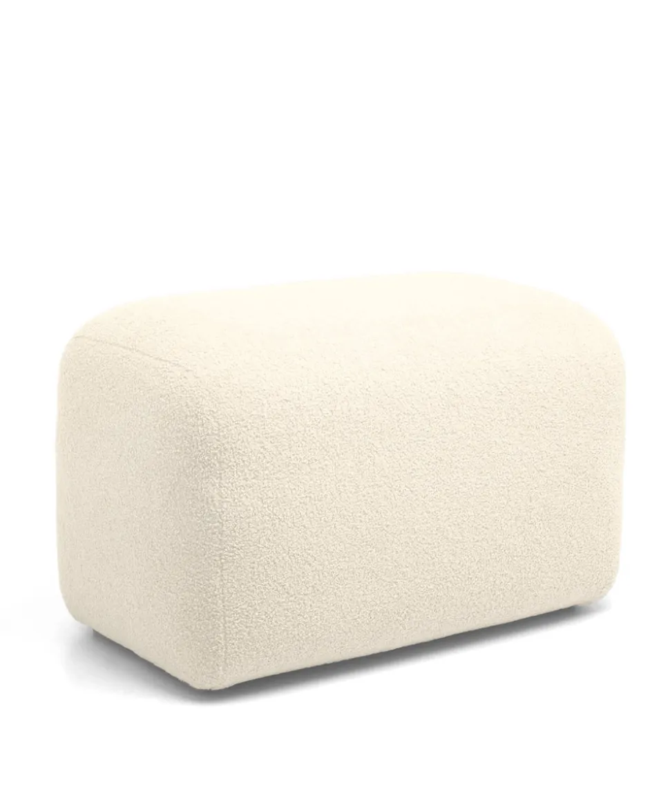 Settle Swivel Nursing Chair & Stool - Off White Boucle