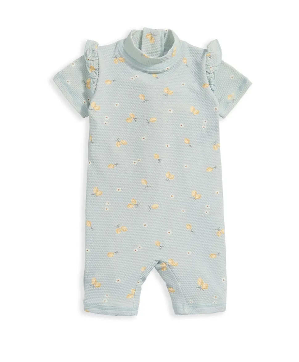 Short Sleeve Rashsuit Swimwear - Lemon