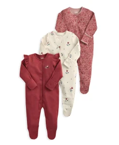 Sleepsuits (Pack of 3) - Floral Nostalgic