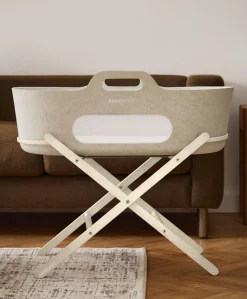 SnuzBaskit Moses Basket & Stand - Barley/Cashmere