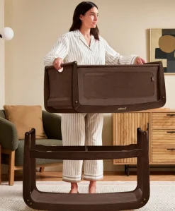 SnuzPod 5 Bedside Crib - Chocolate