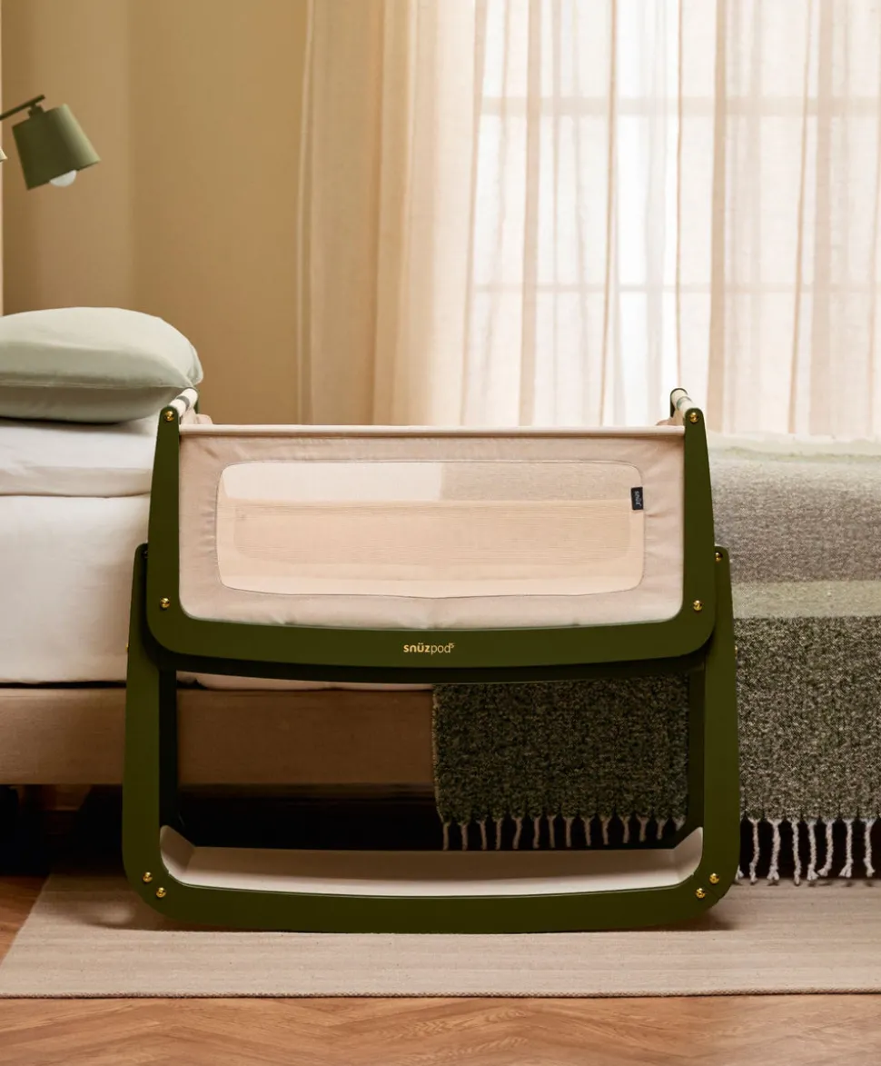 SnuzPod 5 Bedside Crib - Olive