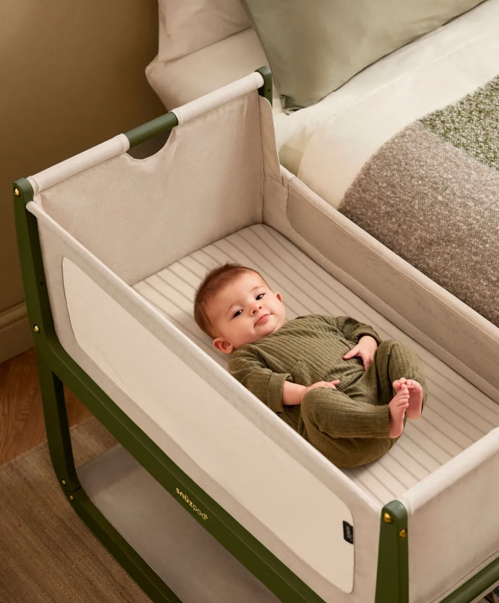 SnuzPod 5 Bedside Crib - Olive