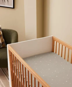 Snuz Twin Pack Cot & Cotbed Sheets - Grey Star