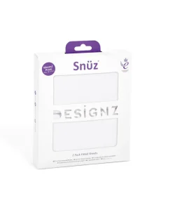 Snuz Twin Pack Moses Basket Sheets - White