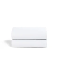 Snuz Twin Pack Moses Basket Sheets - White