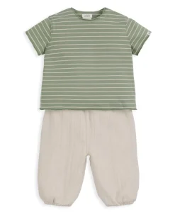 Striped T-Shirt andTrouser Outfit Set