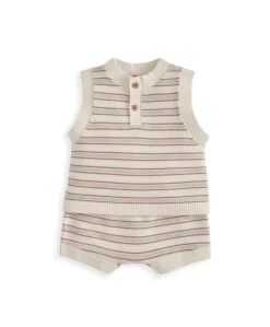 Stripe Knitted Top & Shorts